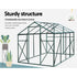 Green Fingers Greenhouse 2.52m x 1.9m x 1.83m Aluminium Polycarbonate