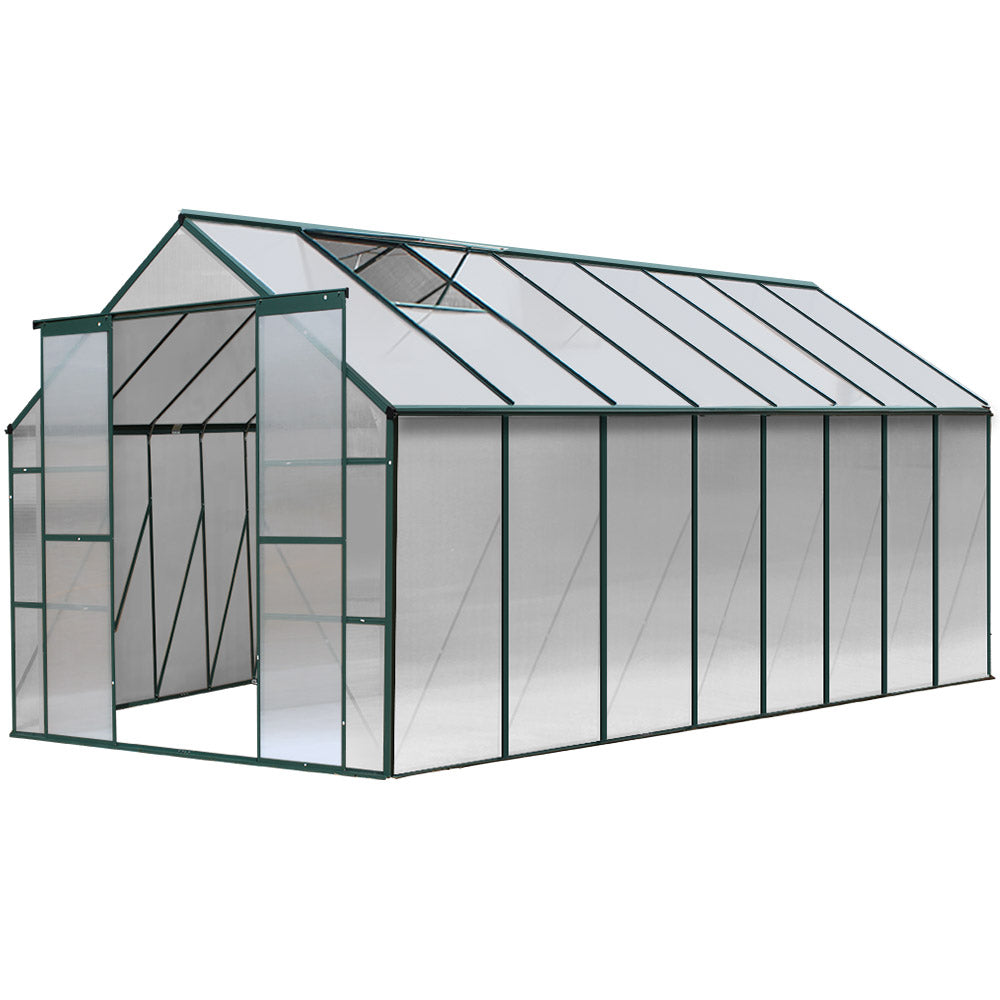 Green Fingers Greenhouse 5.1m x 2.44m x 2.1m Aluminium Polycarbonate