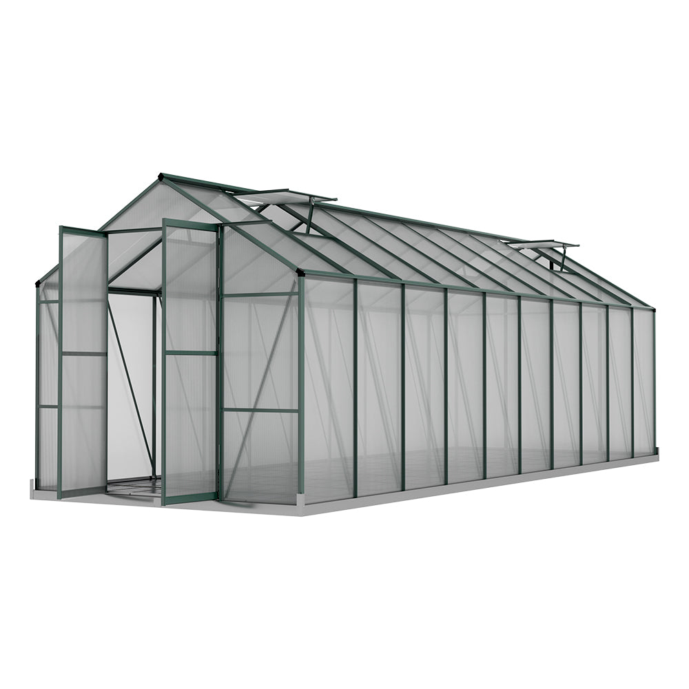 Green Fingers Greenhouse 6.3m x 2.44m x 2.1m Aluminium Polycarbonate