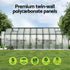 Green Fingers Greenhouse 6.3m x 2.44m x 2.1m Aluminium Polycarbonate