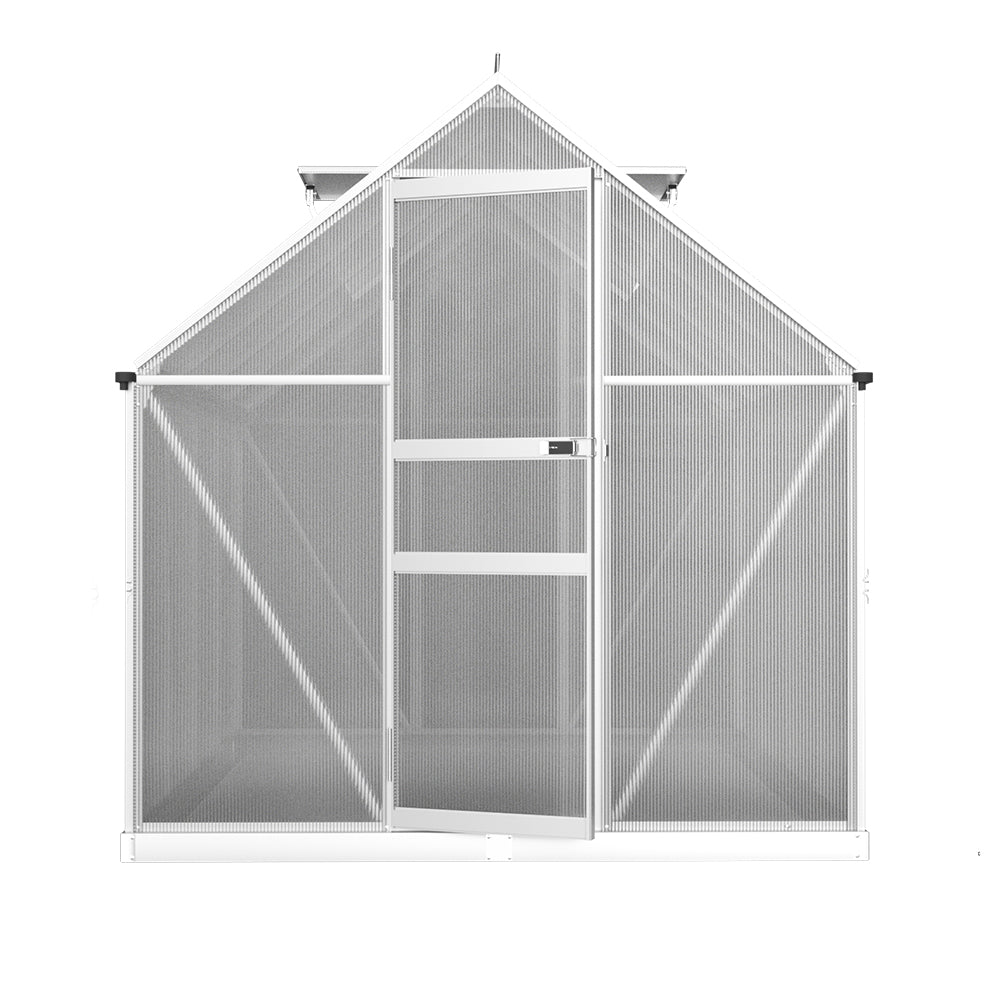 Green Fingers Greenhouse 2.42m x 1.9m x 1.95m Aluminium Polycarbonate