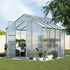 Green Fingers Greenhouse 2.42m x 2.5m x 2.26m Aluminium Double Doors
