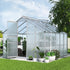 Green Fingers Greenhouse 3m x 2.5m x 1.95m Aluminium Polycarbonate