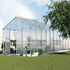 Green Fingers Greenhouse 6.03m x 2.44m x 2.68m Double Doors Aluminium
