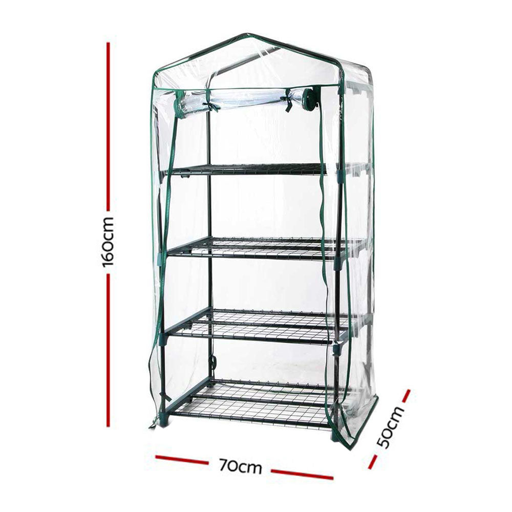 Green Fingers Greenhouse 4 Tiers Mini Green House 1.6m x 0.7m x 0.5m