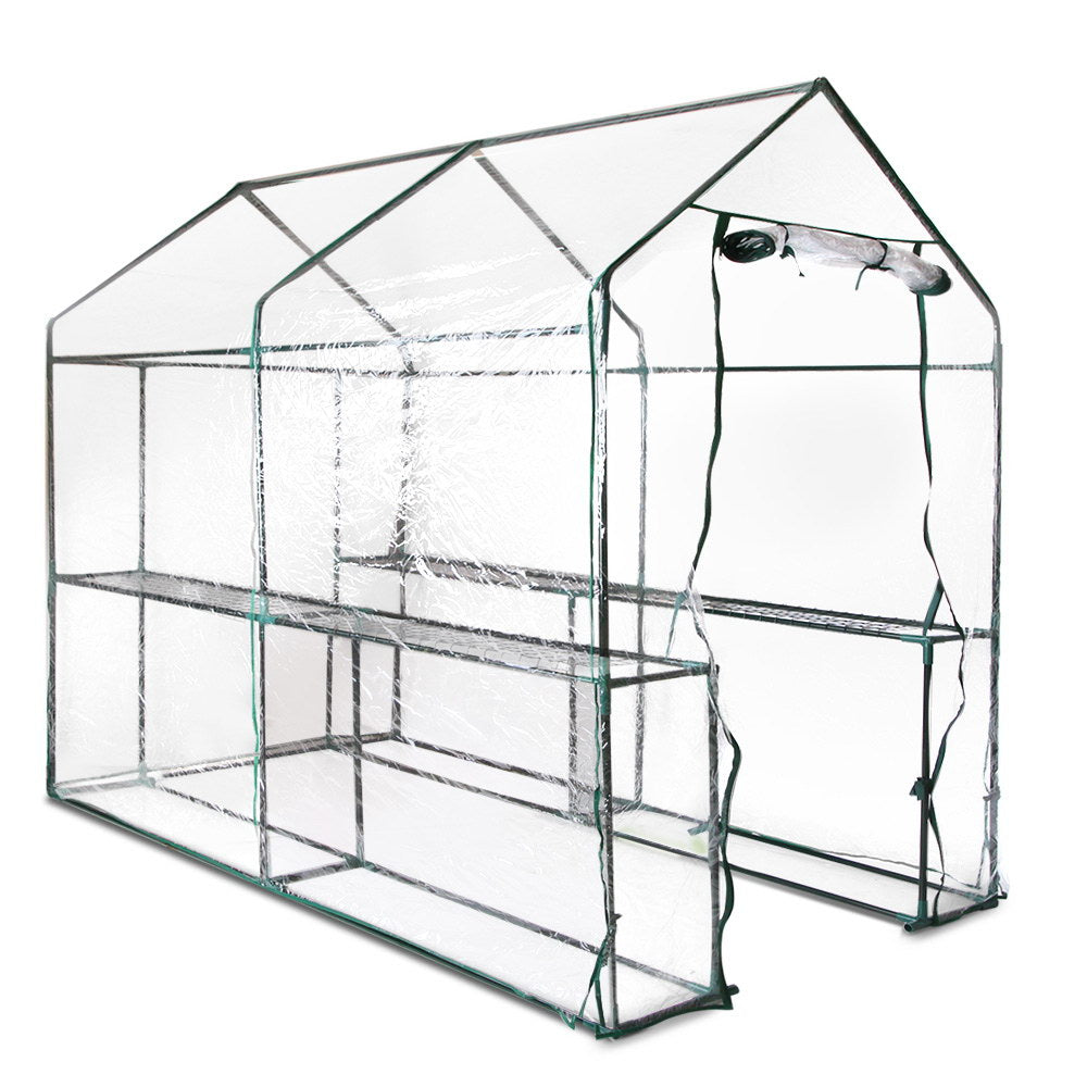 Green Fingers Greenhouse 1.2m x 1.9m x 1.9m Walk in Clear Green House