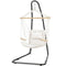 Gardeon Hammock Chair with Armrests and Stand Cream