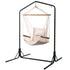 Gardeon Outdoor Hammock Chair with Stand and Armrest Cream