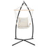 Gardeon Hammock Chair with Stand and Armrest Cream