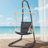 Gardeon Hammock Chair with Armrests and Stand Grey