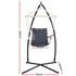 Gardeon Hammock Chair with Stand and Armrest Grey