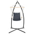 Gardeon Hammock Chair with Stand and Armrest Grey