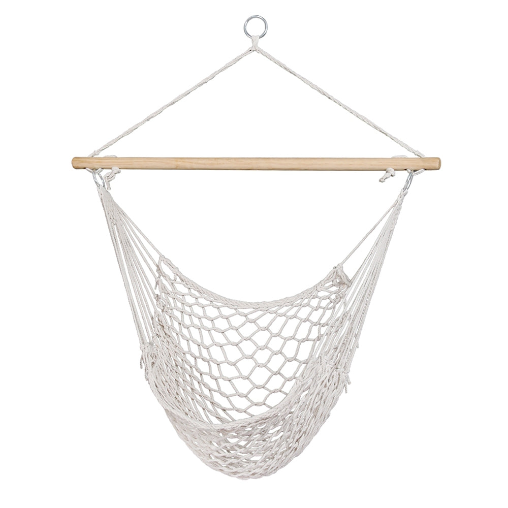 Gardeon Indoor Outdoor Mesh Hammock Chair Cream
