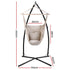 Gardeon Hammock Chair with Steel Stand Cream