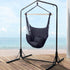 Gardeon Outdoor Hammock Chair with Stand and Pillow Dark Grey