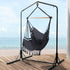 Gardeon Hammock Chair with Stand Tassel Grey