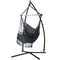 Gardeon Hammock Chair with Steel Stand Tassel Grey