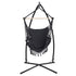 Gardeon Hammock Chair with Steel Stand Tassel Grey