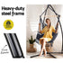 Gardeon Hammock Chair with Steel Stand Tassel Grey
