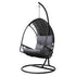 Gardeon Outdoor Egg Chair with Armrest, Stand & Cushion Black