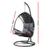 Gardeon Outdoor Egg Chair with Armrest, Stand & Cushion Black