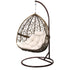 Gardeon Outdoor Egg Chair with Stand & Cushion Brown/Cream