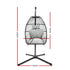 Gardeon Outdoor Egg Chair with Stand & Cushion Grey