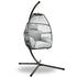 Gardeon Outdoor Egg Chair with Stand & Cushion Grey