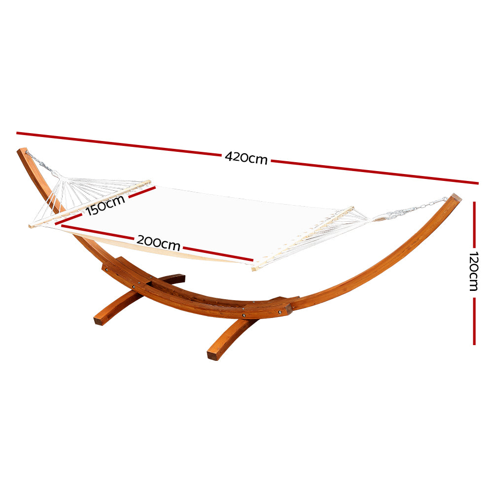 Gardeon Outdoor Hammock with Wood Stand
