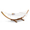 Gardeon Outdoor Tassel Hammock with Wood Stand White
