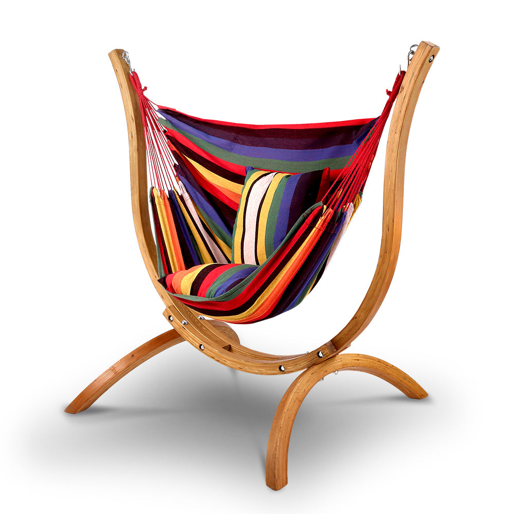 Gardeon Hammock Chair with Wooden Stand