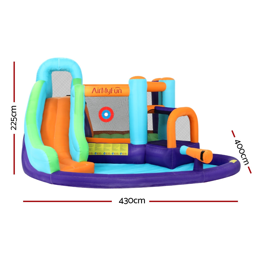 AirMyFun Inflatable Water Park with Slide and Canon