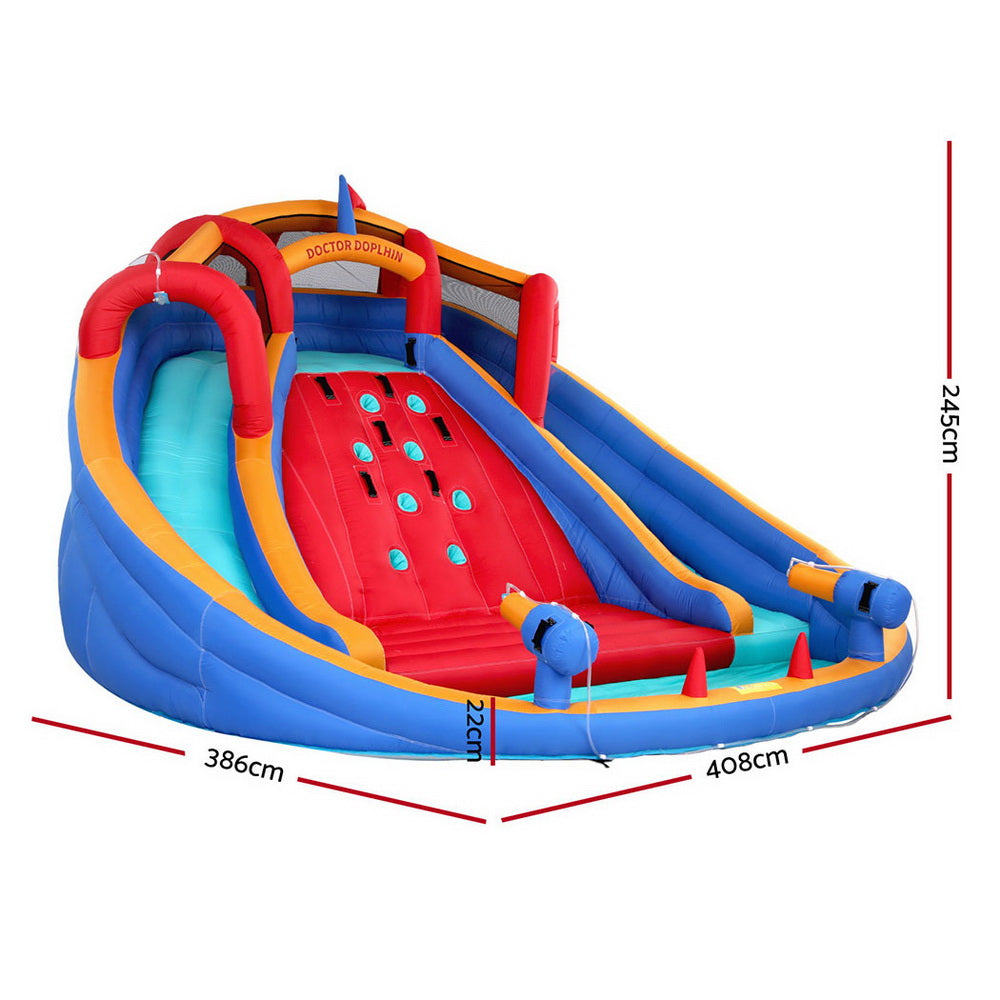 Doctor Dolphin Kids Inflatable Water Slide Splash Park
