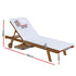 Gardeon Wooden Sun Lounger with Wheels White