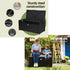 PE Wicker Outdoor Storage Bench Seat with Cushion Black