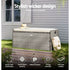 PE Wicker Outdoor Storage Bench Seat with Cushion Grey