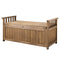 Wooden Outdoor Storage Bench Seat Brown 160L