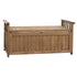Wooden Outdoor Storage Bench Seat Brown 160L