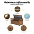 Wooden Outdoor Storage Bench Seat Brown 160L