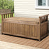 Wooden Outdoor Storage Bench Seat Brown 160L