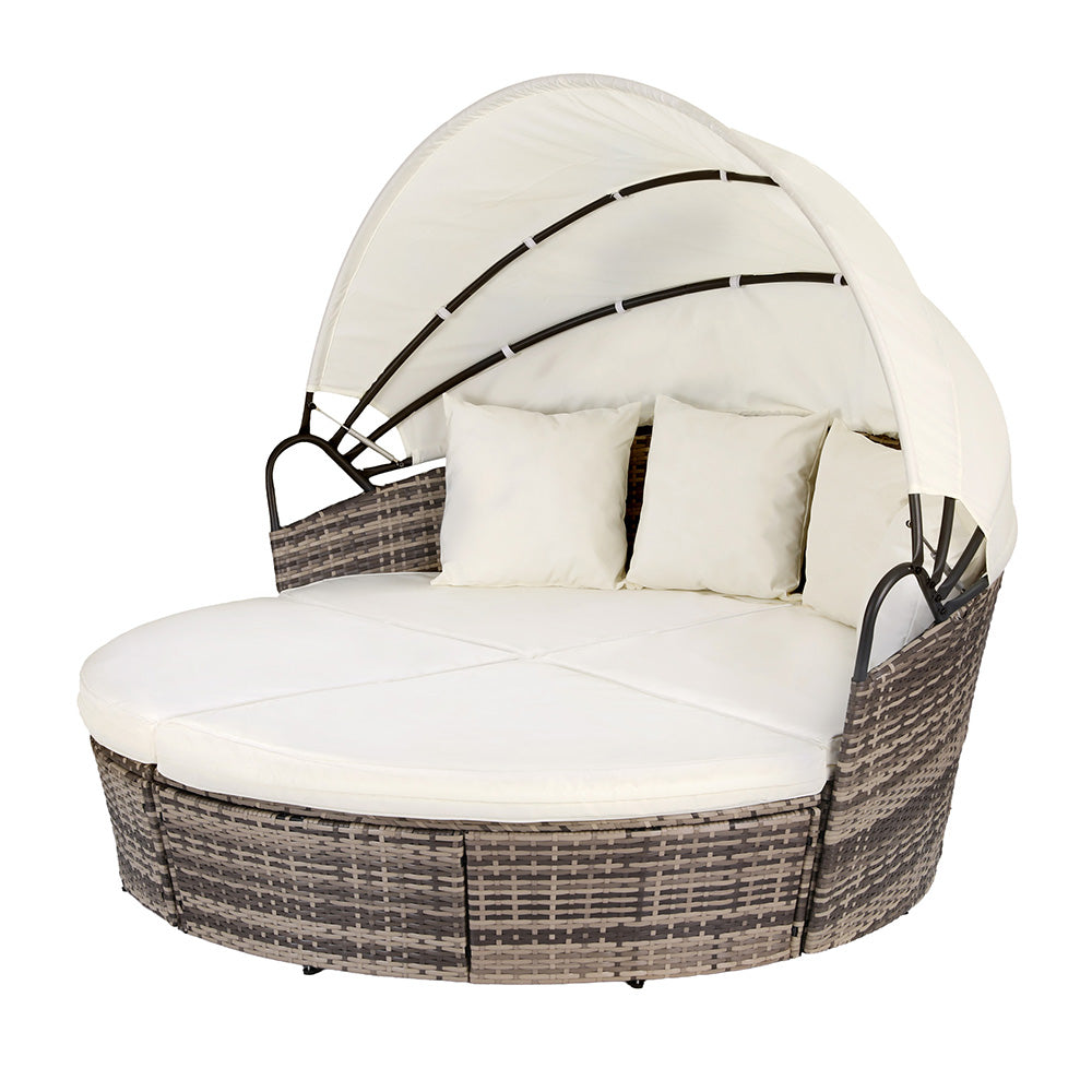 Gardeon Modular Outdoor Daybed Sun Lounge Beige