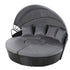 Gardeon Outdoor Daybed Sun Lounge Set Black
