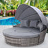 Gardeon Outdoor Daybed Sun Lounge Set Grey