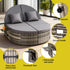 Gardeon Outdoor Daybed Sun Lounge with Retractable Side Tray