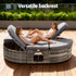 Gardeon Outdoor Daybed Sun Lounge with Retractable Side Tray