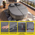 Gardeon Outdoor Daybed Sun Lounge with Retractable Side Tray