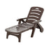 Gardeon Folding Sun Lounger with Wheels Brown