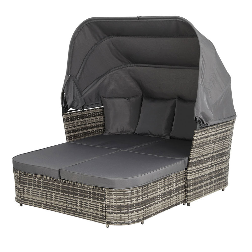 Gardeon Outdoor Daybed Sun Lounge Sofa Grey