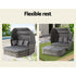 Gardeon Outdoor Daybed Sun Lounge Sofa Grey