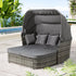 Gardeon Outdoor Daybed Sun Lounge Sofa Grey